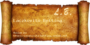Laczkovits Bettina névjegykártya